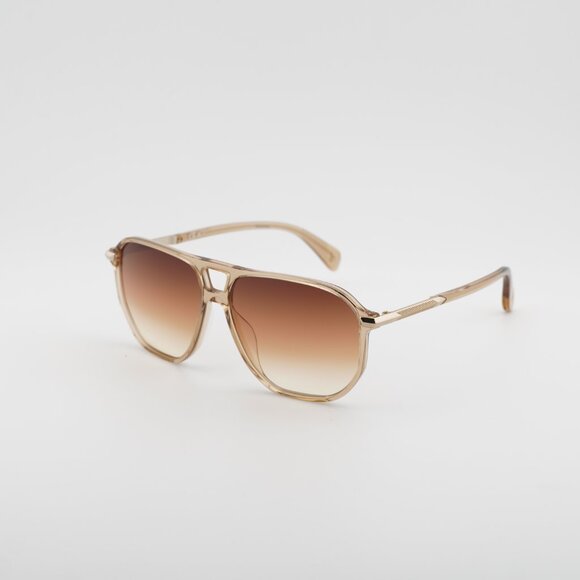 Rag & Bone RNB1074/S 010A N4 Sunglasses Beige Aviator Frame, Brown Lenses - Picture 8 of 11